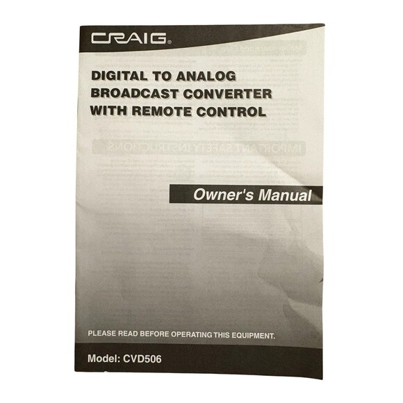Craig CVD506 Analog to Digital Broadcast Converter Remote Control OPEN BOX - Picture 4 of 11